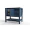 Castello Usa Alicia 36" Blue Vanity Base with Chrome Handles CB-VEN-36BLU-CHR-VBO - alternate 3